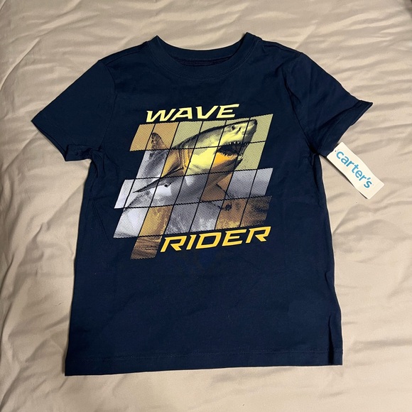 Carter's Other - Carter's Dark Blue Wave Rider Shark Tee